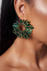 Cercei Gloria cu cristale verzi - Sia House Sia House pentru femei elegante